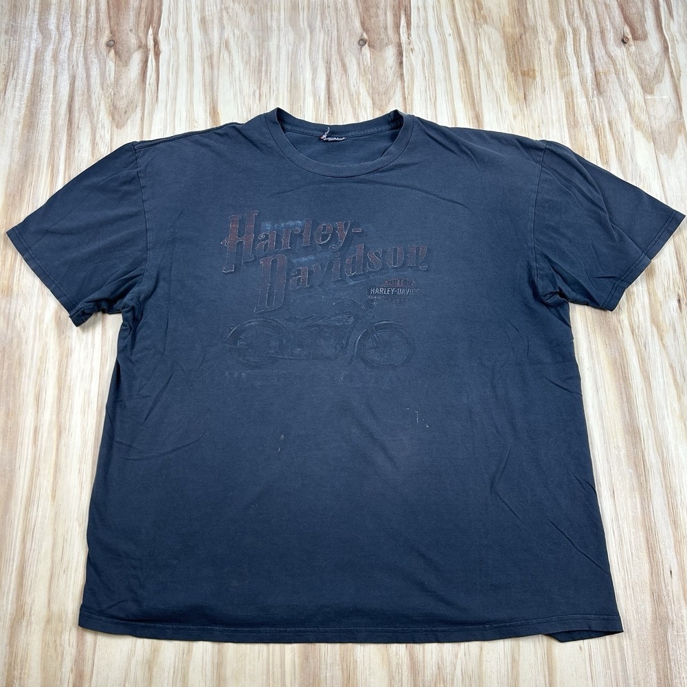 Y2K Harley-Davidson San Diego CA VERY FADED Biker T-Shirt 2XL Black